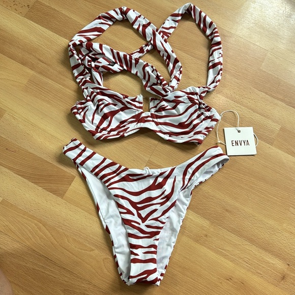 Envya Zebra Print Bikini NWT - Picture 3 of 6